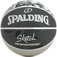 Spalding Sketch Jump Ball 84382Z, Unisex basketballs, Black, 7 EU