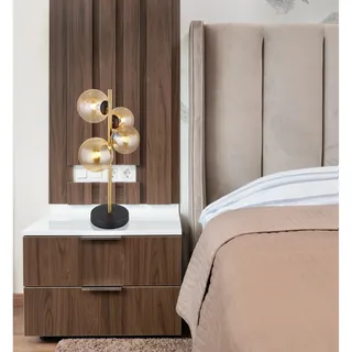 GLOBO Riha Schwarz 4-flammig