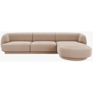 micadoni Ecksofa Miley, 4-Sitzer braun