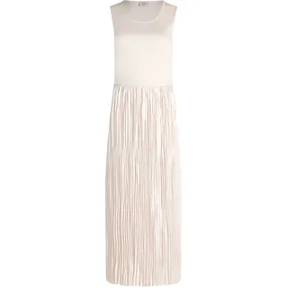 Jerseykleid VERA MONT "Basic-Kleid mit Plissee", Damen, Gr. 38, EURO, beige (bright gardenia), Obermaterial: 100% Polyester PES., Kleider Jerseykleid