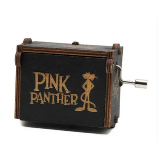 Cuzit Spieluhr, Spielzeug, Pink Panther, Holz, Handkurbel, Spieluhr, Basteln, Geschenke für Geburtstag/Weihnachten/Valentinstag