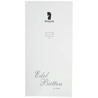 RÖSSLER edel Briefumschläge ohne Fenster | Edelbütten Kuvert | 20 Stück Briefumschläge DIN lang | Briefpapier edel | Briefumschläge Hochzeit | Farbe: Weiß