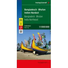 Bangladesch - Bhutan - Indien Nordost, Straßenkarte 1:1.000.000, freytag & berndt