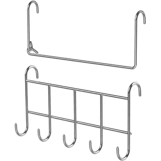 onlyfire Grillbesteck-Halter und Küchenrollenhalter Set, Besteckhalter mit 5 Haken, Zum Aufhängen von Grillbesteck, BBQ Gasgrill Halterung für Grillzubehör und Küchenutensilien