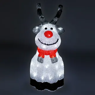 Mojawo Acryl Elch 45 LEDs kaltweiß-MLK093