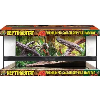 Zoo Med Reptihabitat – Käfig für Reptilien und Amphibien aus Glas und Stahl, mehrseitige Belüftung, mit Kabeldurchführungen, 91 x 46 x 46 cm