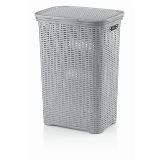 Kela Wäschetonne , Hellgrau , Kunststoff , 60 l , 33.5x60x43.5 cm , Haushalt & Reinigung, Wäschepflege, Wäschekörbe & Wäschetonnen