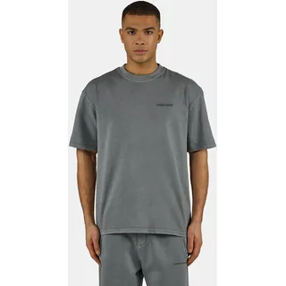 T-Shirt PEGADOR "LOGO OVERSIZED TEE", Damen, Gr. XL, vintage grau grau, Single Jersey, Obermaterial: 100% Baumwolle, unifarben, oversize normal, Rundhals, gerader Abschluss, Shirts T-Shirt, Baumwolle, oversize