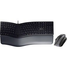 Bild von KC 4500 + MW 4500 Kabelgebunden Tastatur, Maus-Set Deutsch, QWERTZ Schwarz