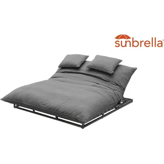 CLEMENTO Bona Doppel Loungeliege Aluminium Sunbrella