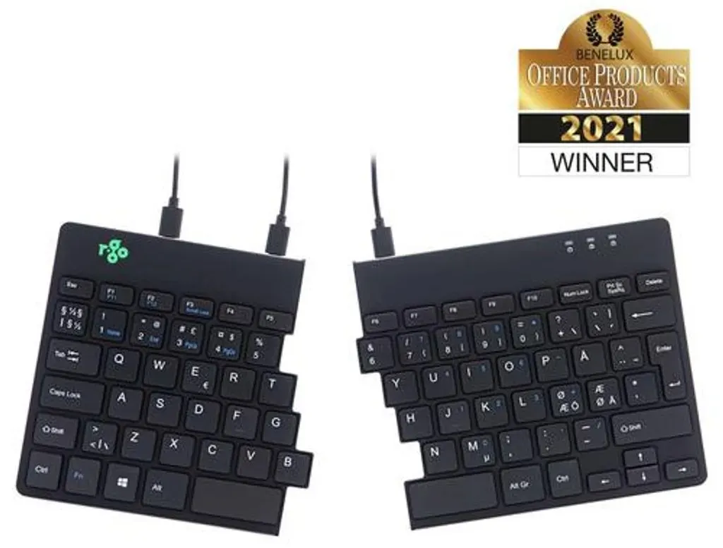 Bild von R-Go Split Break Ergonomische Tastatur QWERTY (Nordic) schwarz