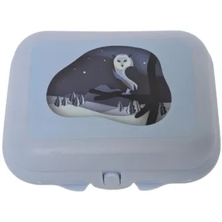 Tupperware To Go Mini-Twin Größe 1 kleine Brotdose Luchbox Minitwin Twin Schule Kindergarten hellblau Winter Eule