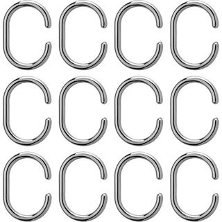 Croydex Duschvorhangringe C-Form verchromt