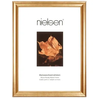 Nielsen Rahmen 24X30Cm , Goldfarben , Holz , rechteckig , 24x30 cm , Bilder & Rahmen, Bilderrahmen, Bilderrahmen & Fotorahmen