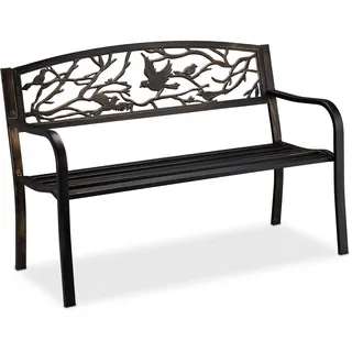 Relaxdays Gartenbank 131 x 87 x 127 cm Braun