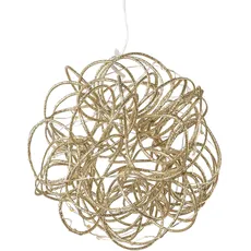 Creativ light Dekoobjekt »Hänge-Drahtkugel«, mit 10 LED's, Ø 15 cm, batteriebetrieben, 2er-Set, goldfarben