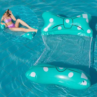 Aufblasbares Schwimmbett, WasserHängematte, Aufblasbare Hängematte, 4-in-1 Loungesessel Pool luftmatratze, Wasserspielzeug Pool Zubehör, Tragbarer Schwimmmatte für Erwachsene und Kinder