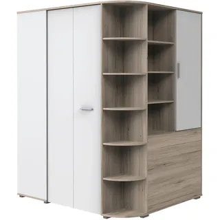 WIMEX Eckkleiderschrank Joker san remo/eiche alpinweiß