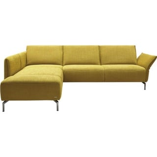 Koinor Ecksofa , Gelb , Textil , Ottomane links, L-Form , 274x207 cm , Goldenes M, Made in Germany, DIN EN ISO 9001, Dgm , Typenauswahl, Fußauswahl, Lederauswahl, Stoffauswahl, seitenverkehrt erhältlich, Hocker erhältlich, Rücken echt, individuell planbar , Wohnzimmer, Sofas & Couches, Wohnlandschaften, Ecksofas