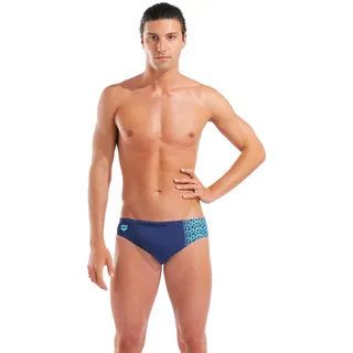 Badehose ARENA "M ARENA LOGO SWIM BRIEFS", Herren, Gr. 9 (XXXL), N-Gr, navy, water, Obermaterial: 100% Polyester, Badehosen Badehose, Topseller
