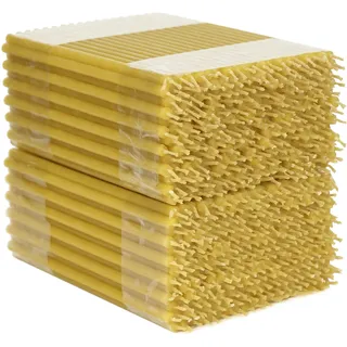 NKlaus 2kg. Bienenwachs Altarkerzen Kirchenqualität dünne Kerzen Ritualkerzen - Bienenwachskerzen Gelb (ca. 500 Stück) 36261