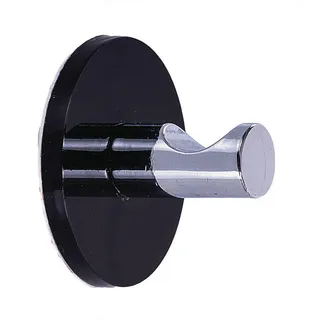 Sadena Haken , Schwarz , Kunststoff , rund , 5x5x3.6 cm , Garderobe, Garderobenhaken, Kleiderhaken