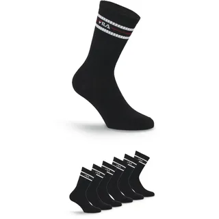 Socken FILA "UNISEX LIFESTYLE PLAIN SOCKS", Damen, Gr. 43-46, schwarz, Baumwollmischung, normal, Socken Socken, mit eingestricktem Logo