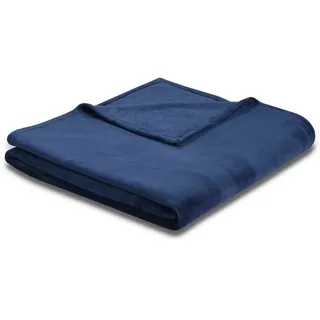 Biederlack King Fleece Kuscheldecke 150 x 200 cm Blau
