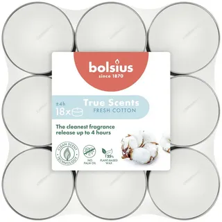 Bolsius True Scents 18 St. weiß