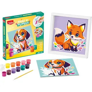 Maped CREATIV Kreativ-Set Malen nach Zahlen - Hund + Fuchs, Orange