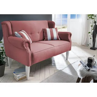 Home Affaire Couch Baumwolle/Polyester 2-Sitzer Rot