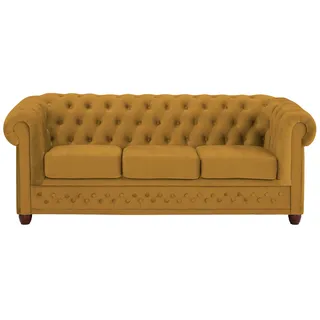 Home Affaire Chesterfield-Sofa 2-Sitzer Gelb