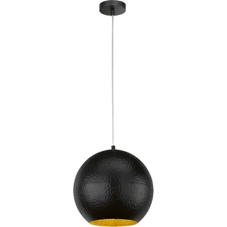 Fischer & Honsel Pendelleuchte Mylon 1-flammig Kugel Schwarz/Gold