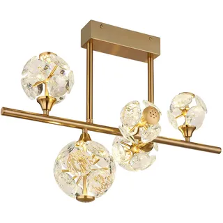 GLOBO Deckenleuchte 1 x LED goldfarben Glas Metall