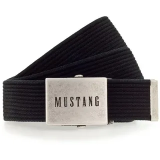 Mustang Stoffgürtel Baumwolle 4 cm grau 95