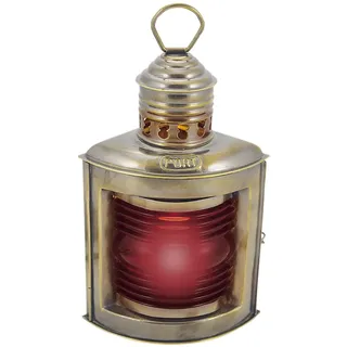 Backbordlampe elektrisch Schiffslampen aus Messing antik 23 cm Sea-Club