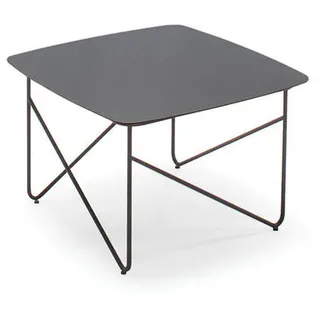 Schöner Wohnen Couchtisch , Anthrazit, Grau , Metall, Glas , quadratisch , rund, Haarnadel , 65x42x65 cm , Goldenes M, Made in Germany, Dgm , einfacher Aufbau , Wohnzimmer, Wohnzimmertische, Couchtische, Couchtische Glas