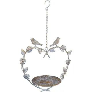 Vogeltränke AMBIENTE HAUS, grau, B:29cm H:30cm T:16cm, Metall, Haustiertränken, Vogeltränke