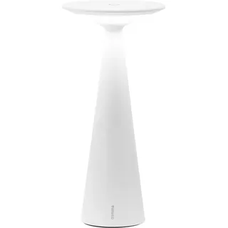 Zafferano Damina - Wiederaufladbare LED-Tischlampe, Touch-Dimmer, 8 Stunden Akkulaufzeit, IP65 - Kabellos, Weißes Aluminium-Finish - Weiß