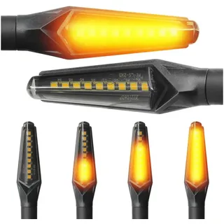 Area1 Motorrad LED Blinker E-geprüft Set (2 Stück) M8 mit Lauflichteffekt kompatibel mit (AD109 (Blinker))