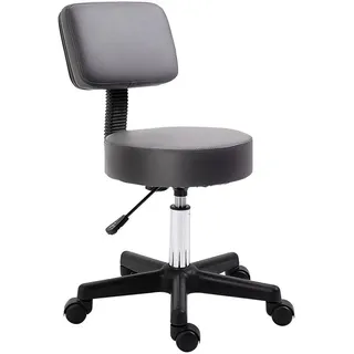 Homcom Rollhocker Kunststoff Grau