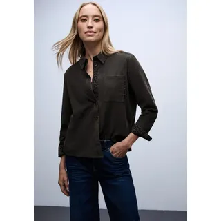 STREET ONE Damen, Cordbluse mit Tapedetails