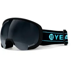 YEAZ Snowboardbrille »Ski- und Snowboard-Brille schwarz/matt schwarz BLACK RUN«, schwarz