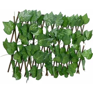 vidaXL Rankgitter mit Künstlichem Weinlaub 180 x 20 cm Grün Holz 5 St.