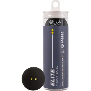 Raquex Squashbälle im 3er-Tube – 4 Geschwindigkeitsoptionen – Elite Doppelgelb, Intermediate Gelb, Rot Squashbälle Anfänger, Junior Blau. Von der WSF zugelassener Squashball