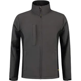 Tricorp 402002 Workwear Bicolor Softshelljacke, 100% Polyester + PU Membran, 340g/m2, Dunkelgrau-Schwarz, Größe M