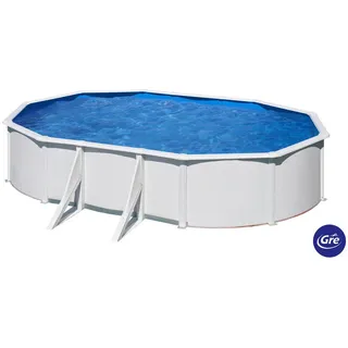 Gre Pool-Set , Weiß , Metall , 375x120x610 cm , Freizeit & Co, Pools & Wasserspaß, Pools, Stahlwandpools