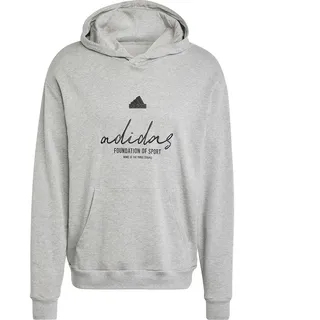 Adidas Brand Love French Terry Kapuzenpullover - Medium Grey Heather - L - Regular