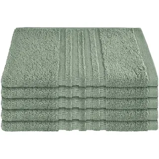 SCHIESSER Milano Gästehandtuch 30 x 50 cm grün 5 St.