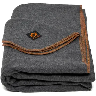 Arcturus Militärische Wolldecke, warm, dick, waschbar, ideal für Outdoor, Camping, Stadiondecke, Picknicks, Reisen, Auto- und Bushcraft-Überlebens-Kits, groß, 162,6 x 223,5 cm, 2 kg (Militär grau)